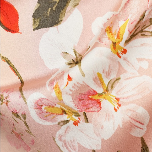 Lulu's Floral Midi Dress in Cream and Red - Picture 10 of 10